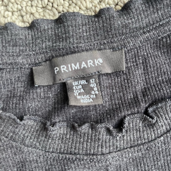 Curly Edges Ribbed Basic Tee Grey - Picture 2 of 2